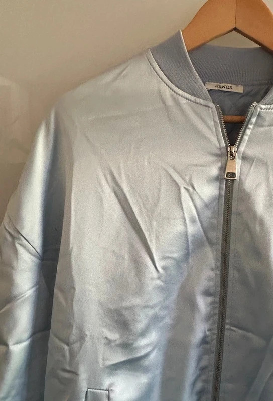 Bomber SENES taille L bleu ciel satiné oversize – Senes – taille L / 40 / 12 3