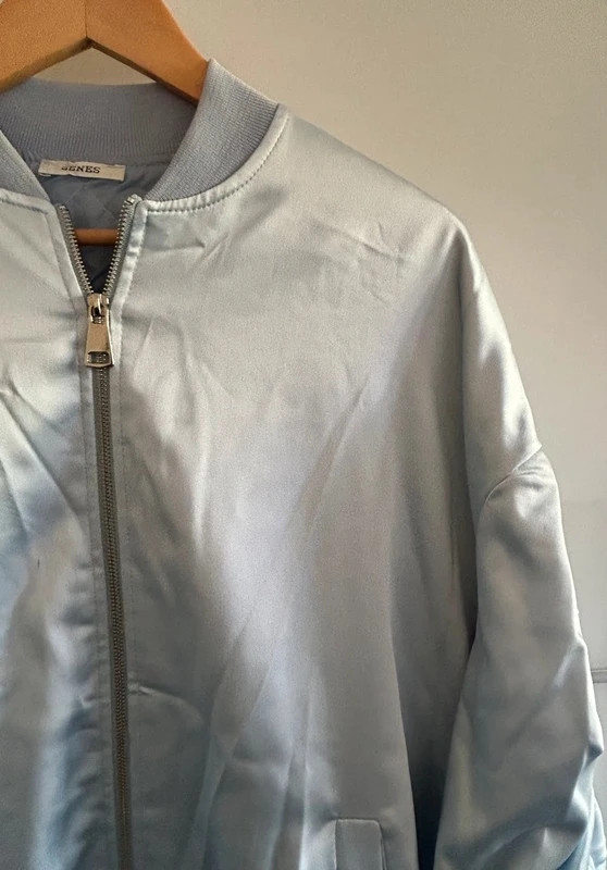 Bomber SENES taille L bleu ciel satiné oversize – Senes – taille L / 40 / 12 4