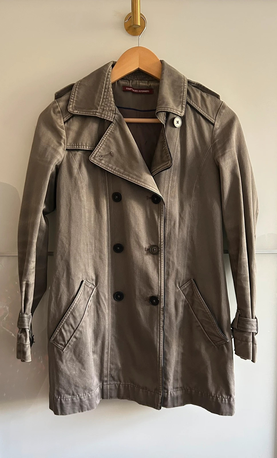 Trench mi-long Comptoir des Cotonniers T36 gris taupe 100% coton – Comptoir des Cotonniers – taille S / 36 / 8 2