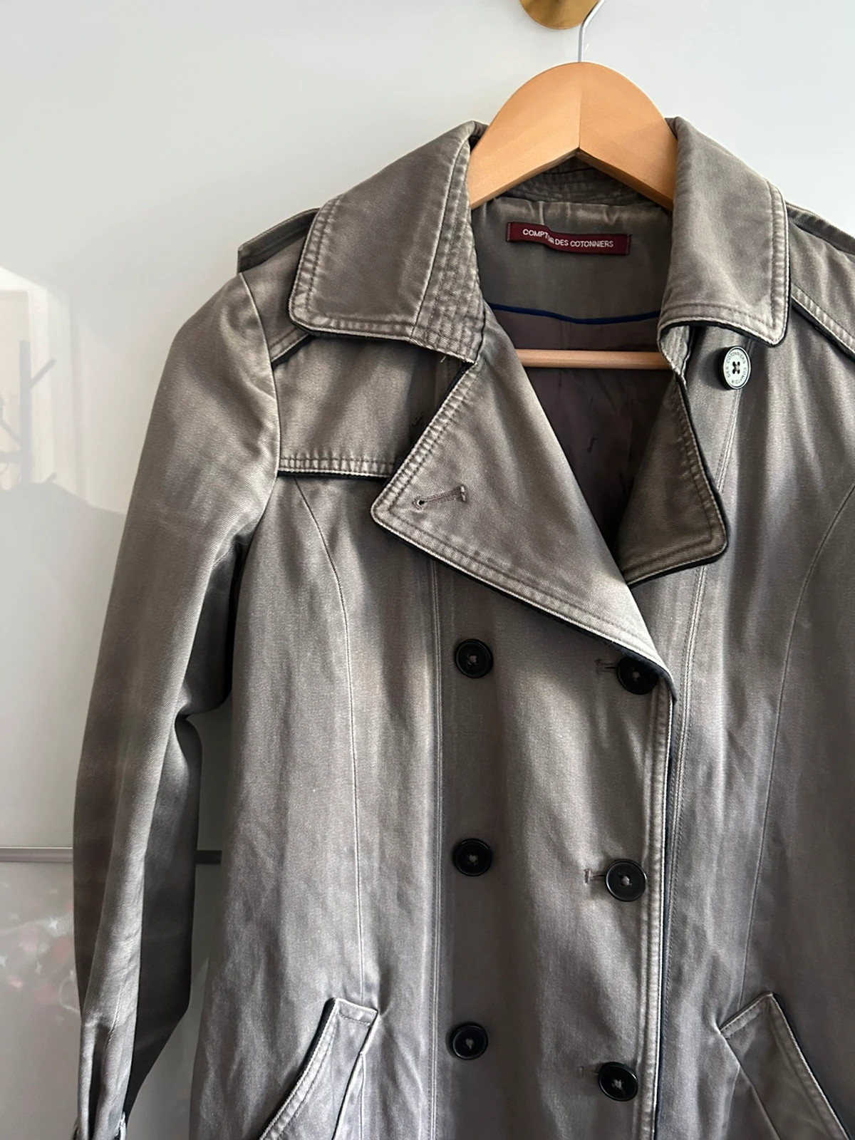 Trench mi-long Comptoir des Cotonniers T36 gris taupe 100% coton – Comptoir des Cotonniers – taille S / 36 / 8 5