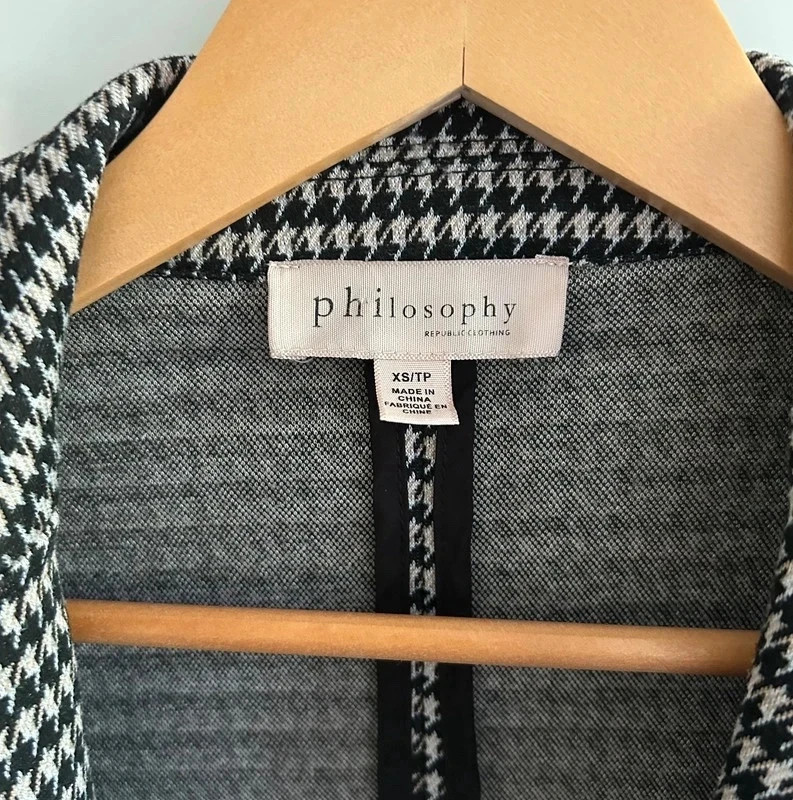 Blazer léger Philosophy pied de poule chic tendance TXS/S – Philosophy – taille XS / 34 / 6 3