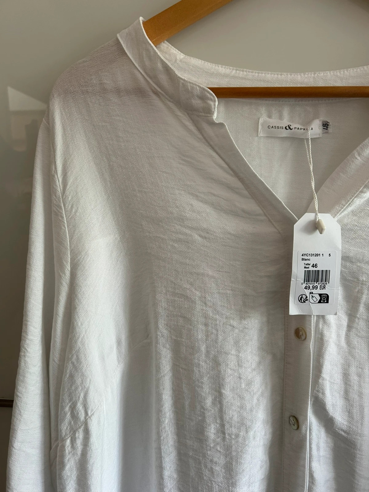 Chemise Cassis & Paprika 46 blanche grande taille fluide neuve avec étiquette – paprika – taille XXXL / 46 / 18 3