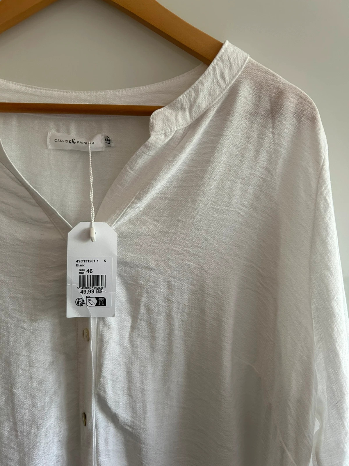 Chemise Cassis & Paprika 46 blanche grande taille fluide neuve avec étiquette – paprika – taille XXXL / 46 / 18 2