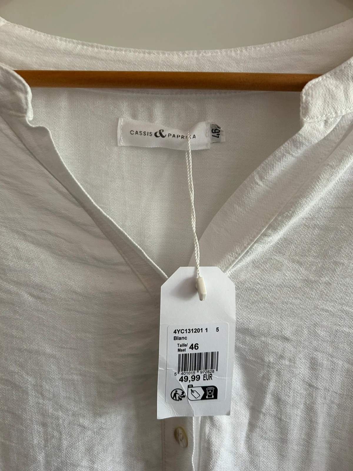Chemise Cassis & Paprika 46 blanche grande taille fluide neuve avec étiquette – paprika – taille XXXL / 46 / 18 4