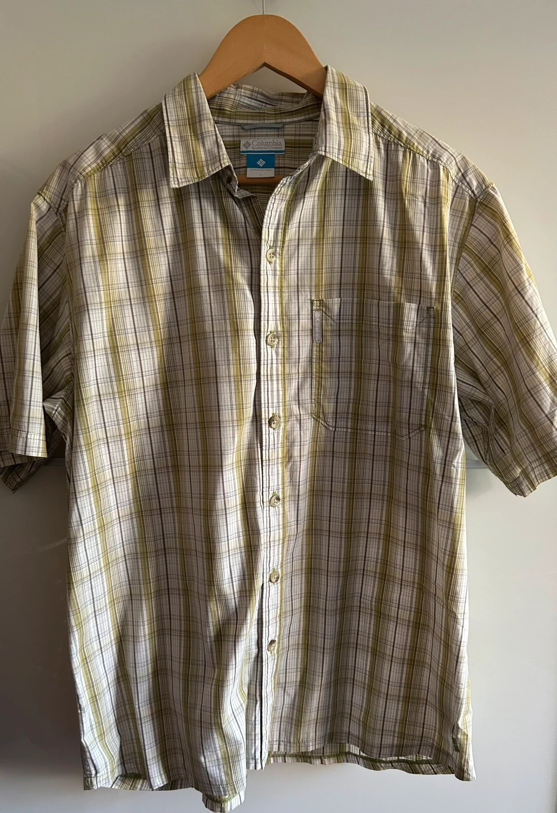 Chemise Columbia homme L outdoor randonnée carreaux coton