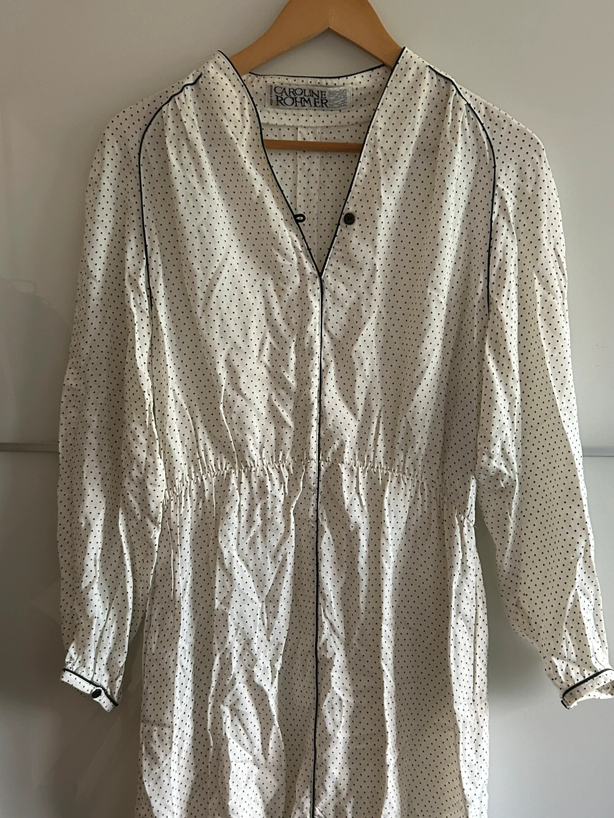 Robe vintage 80s Caroline Rohmer T S Made in France rétro chic