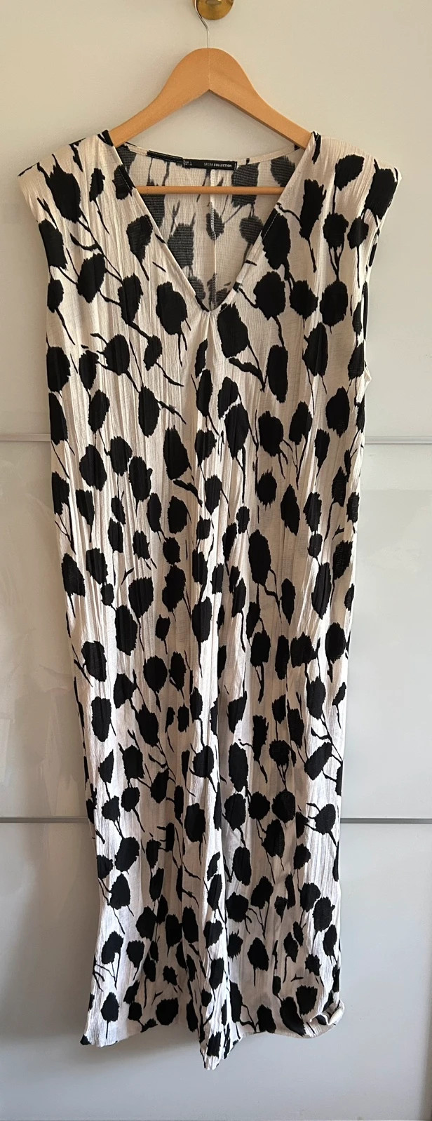 robe longue Sfera taille L noire et écrue fluide chic – Sfera – taille L / 40 / 12 2
