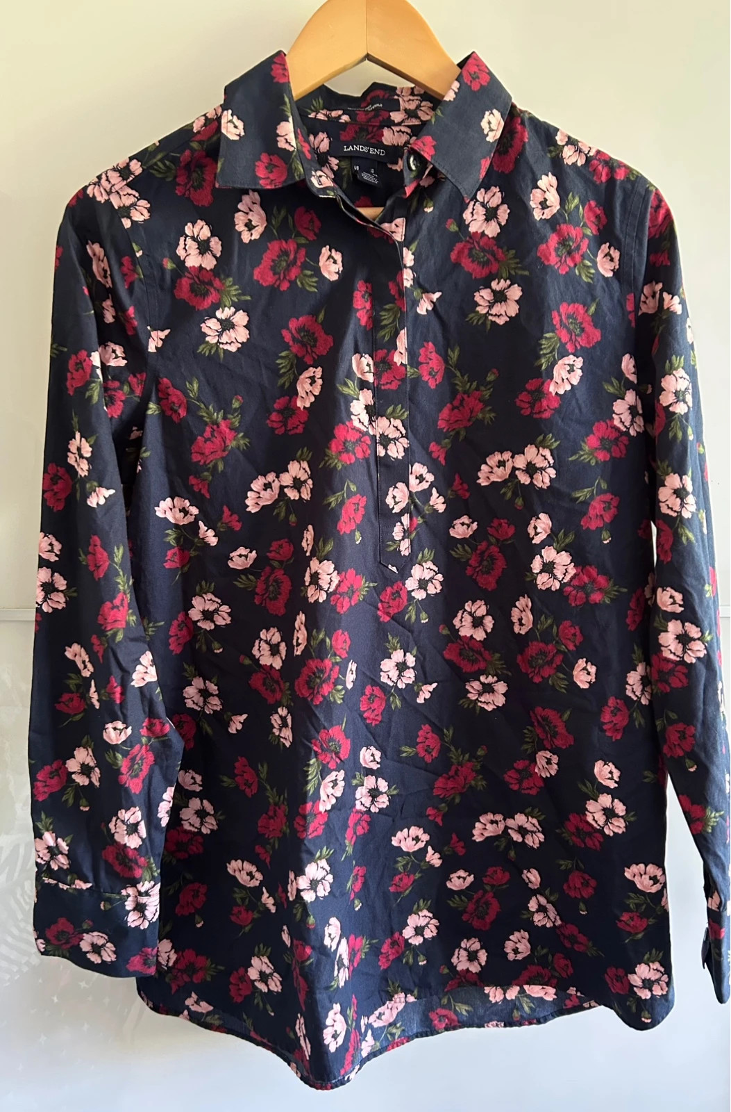 Blouse fleurie Lands' End Taille 42 100% coton – Lands' End – taille XL / 42 / 14 2