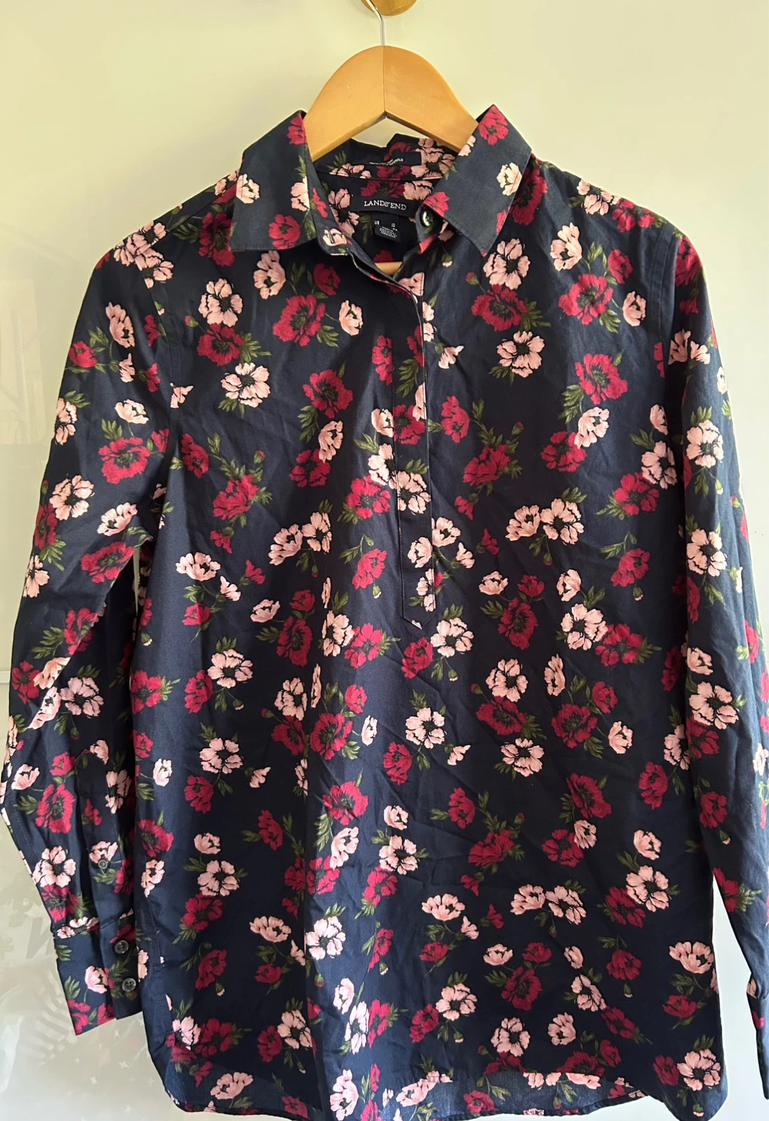 Blouse fleurie Lands' End Taille 42 100% coton – Lands' End – taille XL / 42 / 14 3