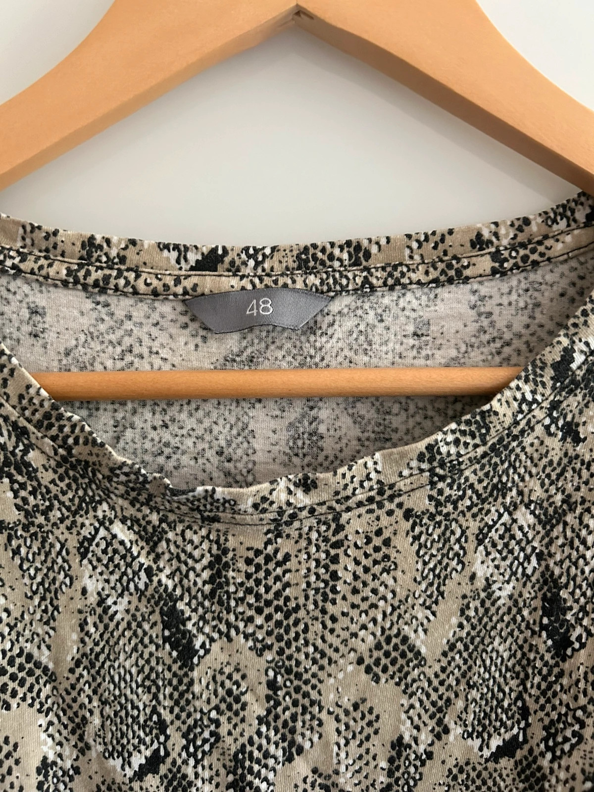 t-shirt 100% coton grande taille 48 imprimé python beige noir – Zeeman – taille 4XL / 48 / 20 4