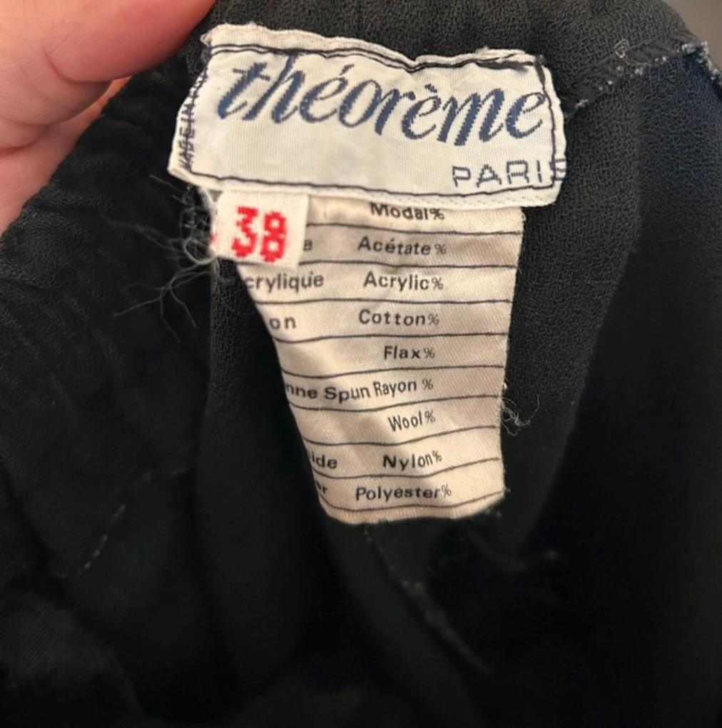 pantalon vintage théorème paris noir jambes larges – Théorème Paris – taille M / 38 / 10 3
