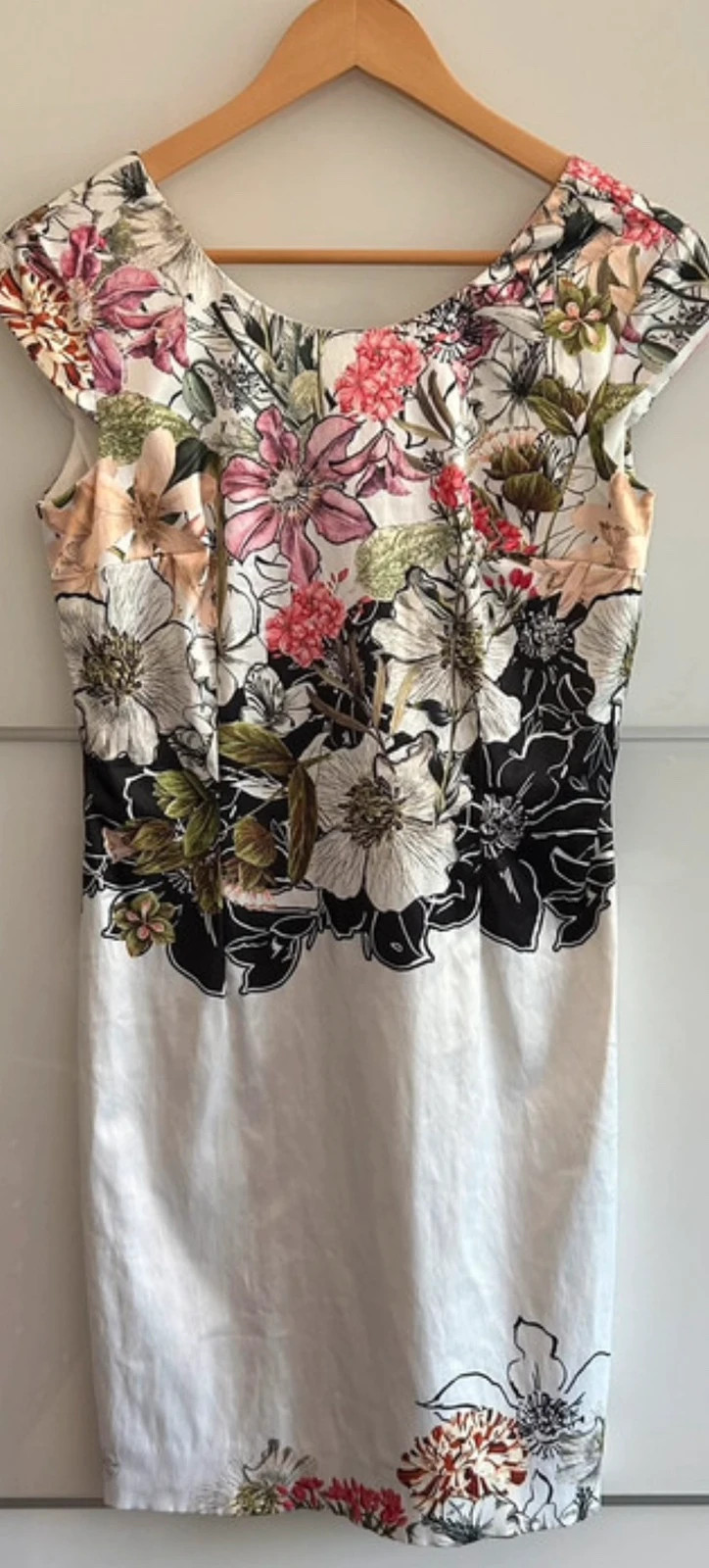 robe Olimara T40 fleurie chic élégante floral midi – Olimara – taille L / 40 / 12 3