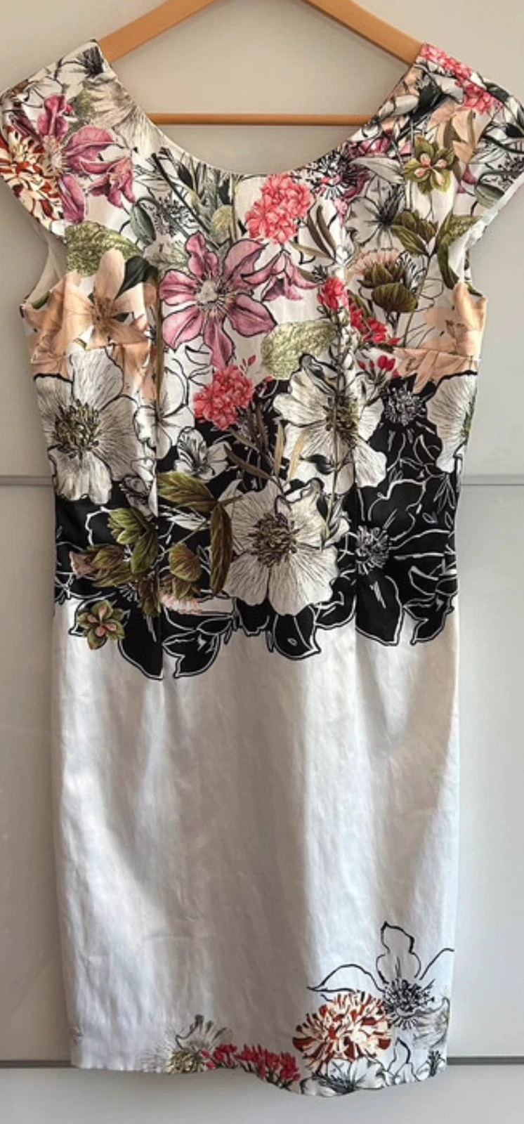 robe Olimara T40 fleurie chic élégante floral midi – Olimara – taille L / 40 / 12 2