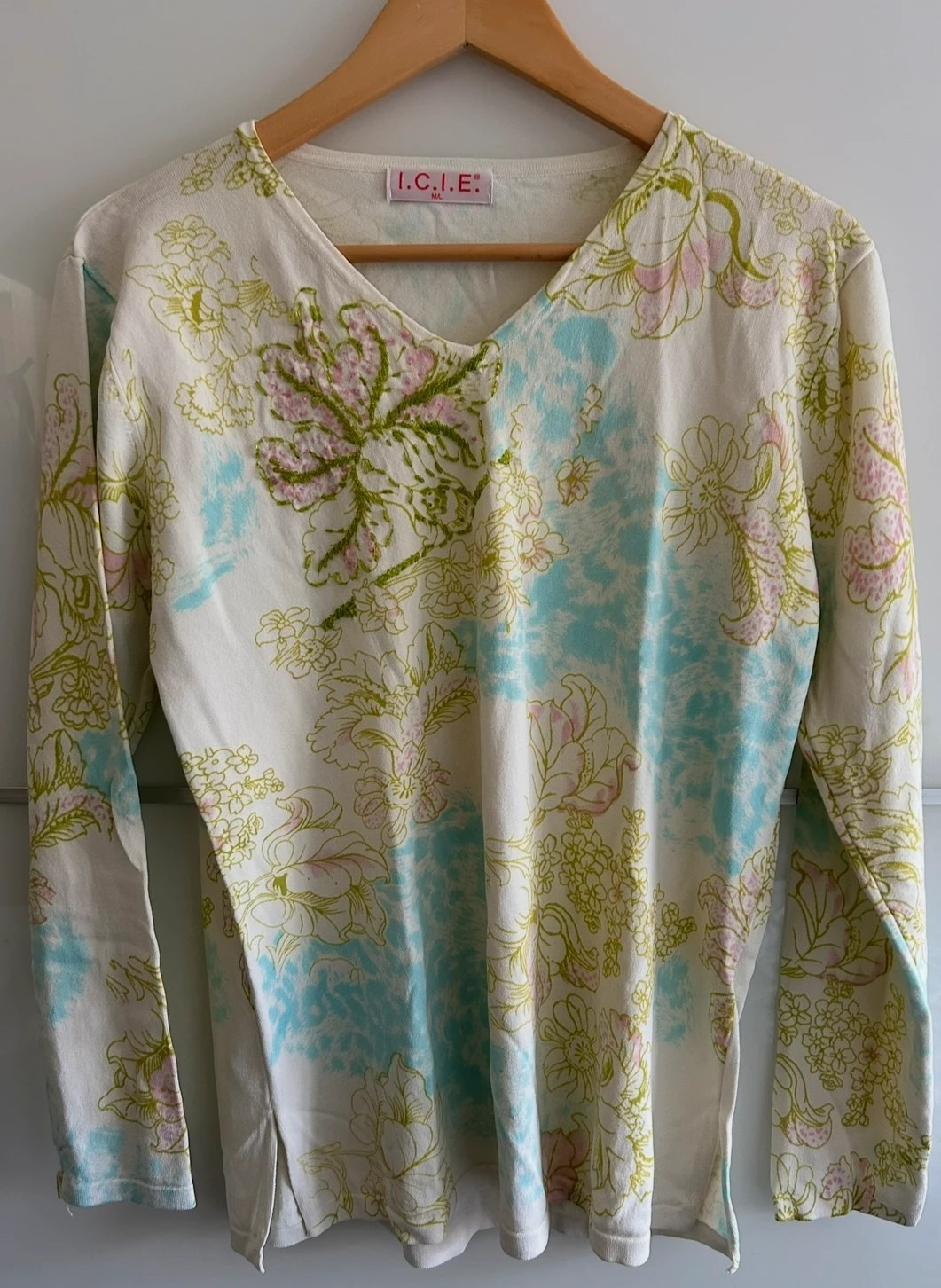 Blouses fin léger I.C.I.E fleuri pastel Taille M/ L Très bon état – ICIE – taille M / 38 / 10 4