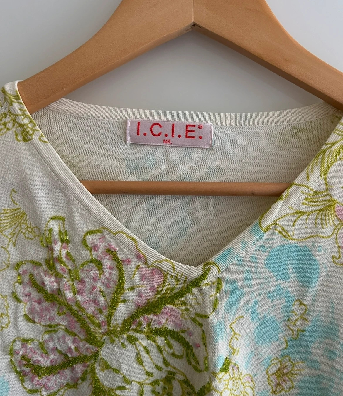 Blouses fin léger I.C.I.E fleuri pastel Taille M/ L Très bon état – ICIE – taille M / 38 / 10 5