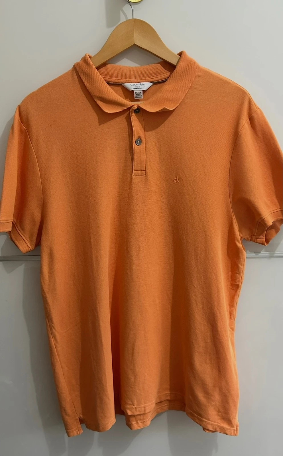Polo Calvin Klein 100% coton orange XL – Calvin Klein – taille XL 2