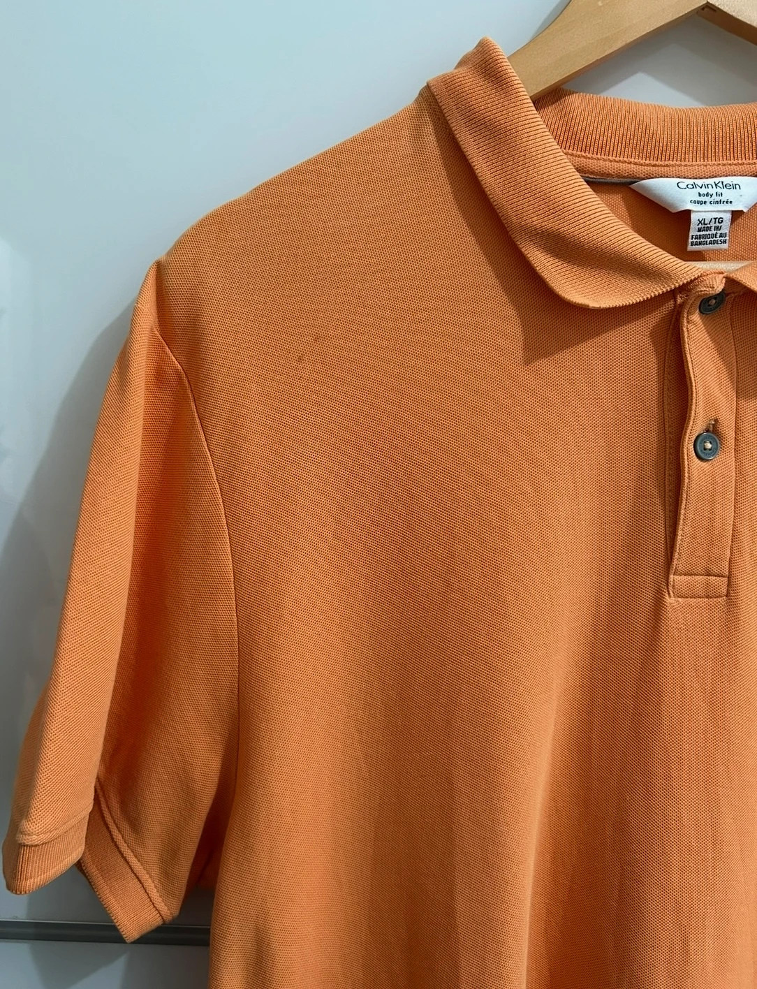 Polo Calvin Klein 100% coton orange XL – Calvin Klein – taille XL 4