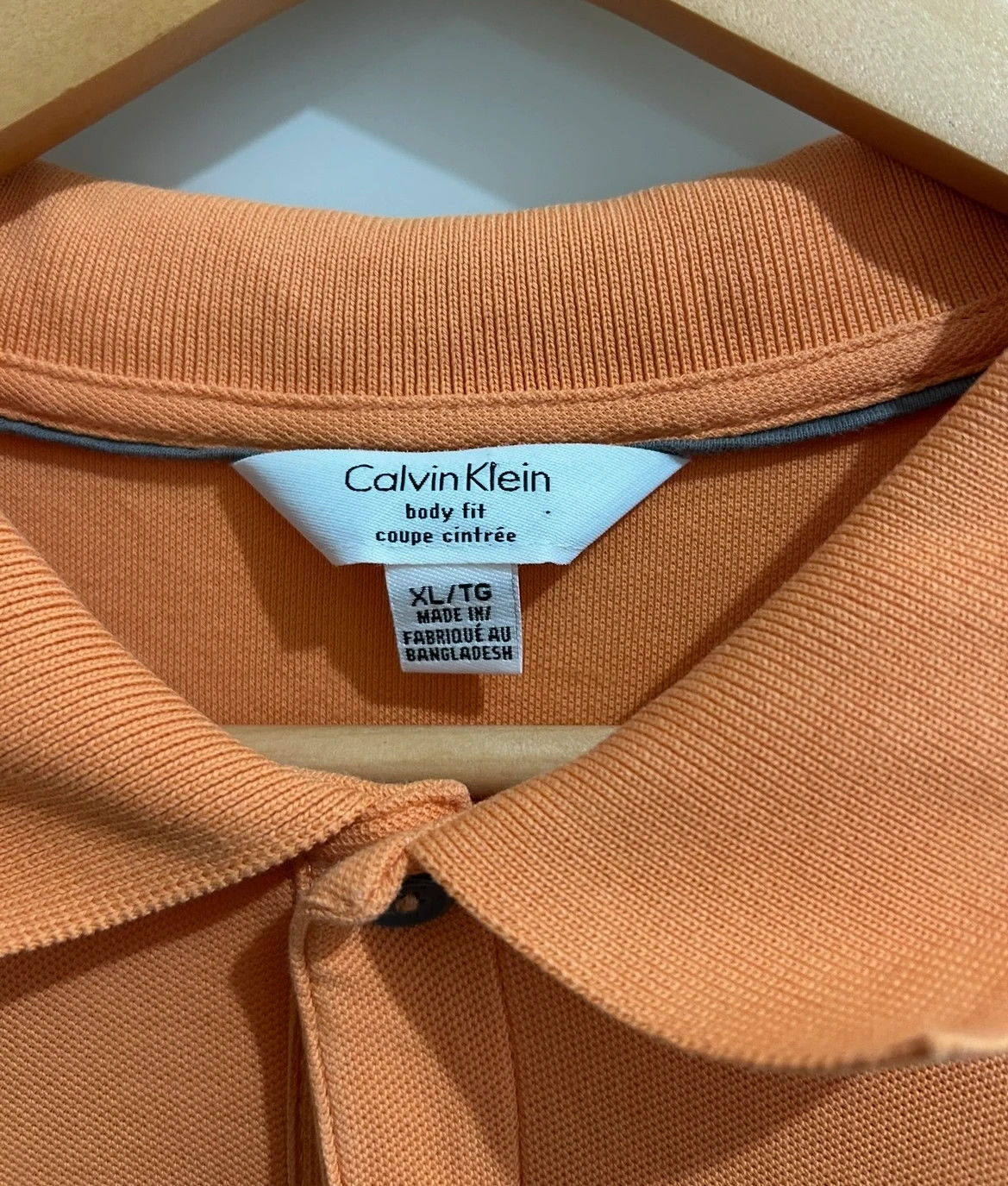 Polo Calvin Klein 100% coton orange XL – Calvin Klein – taille XL 5