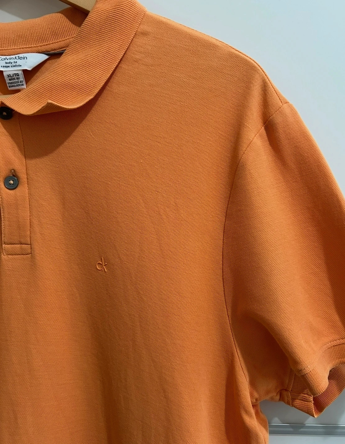 Polo Calvin Klein 100% coton orange XL – Calvin Klein – taille XL 3