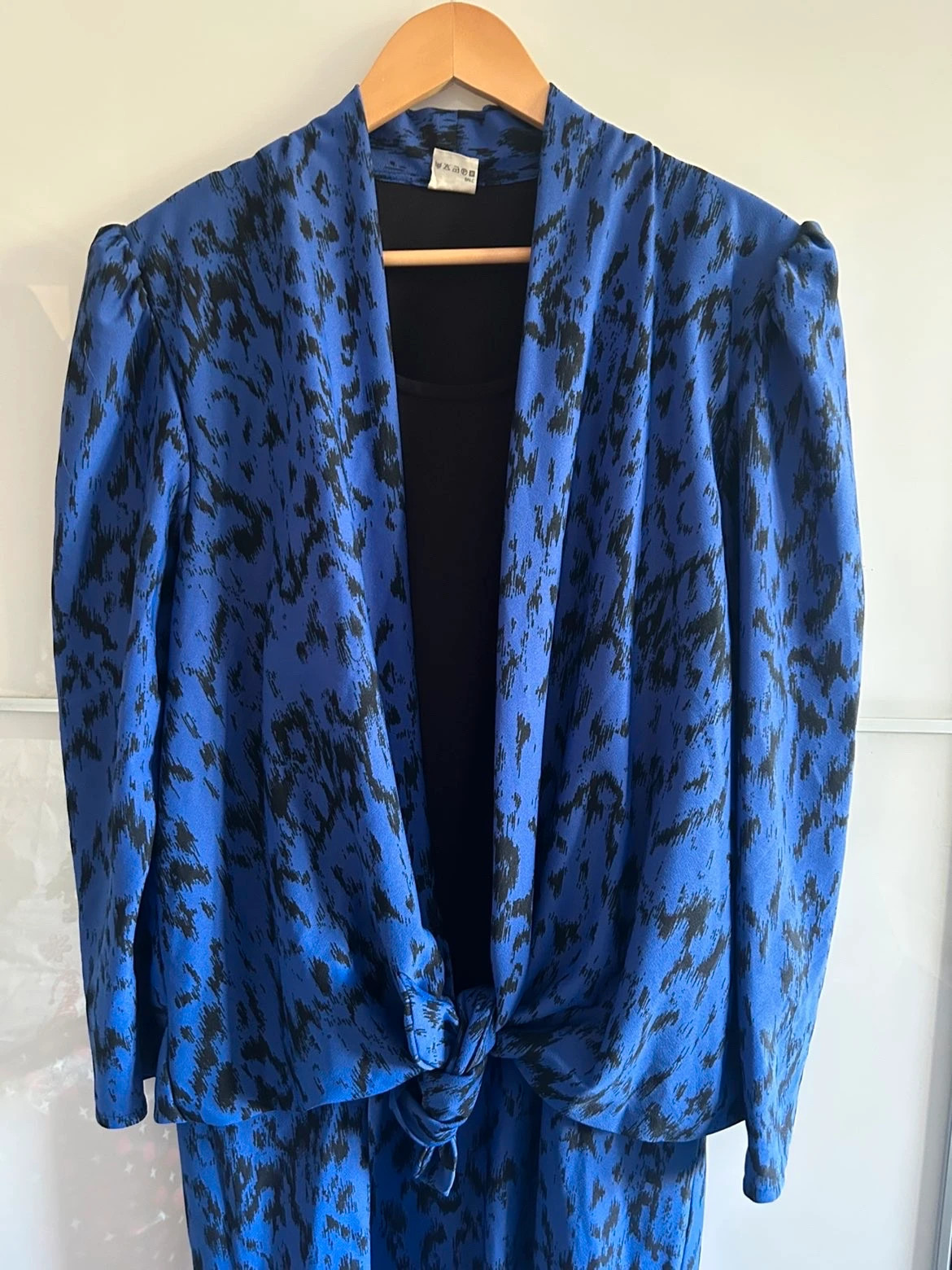 Robe vintage années 80 bleu électrique rétro chic made in UK – Vintage Dressing – taille XXXL / 46 / 18 2