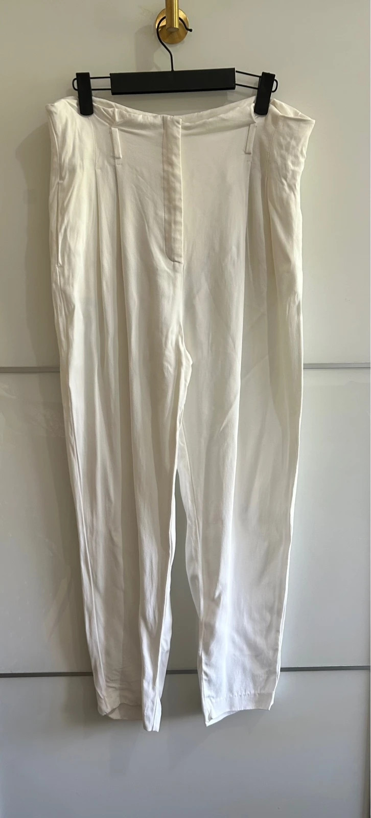 pantalon sarouel Mango 42 blanc fluide chic taille haute – MNG Suit – taille XL / 42 / 14 2