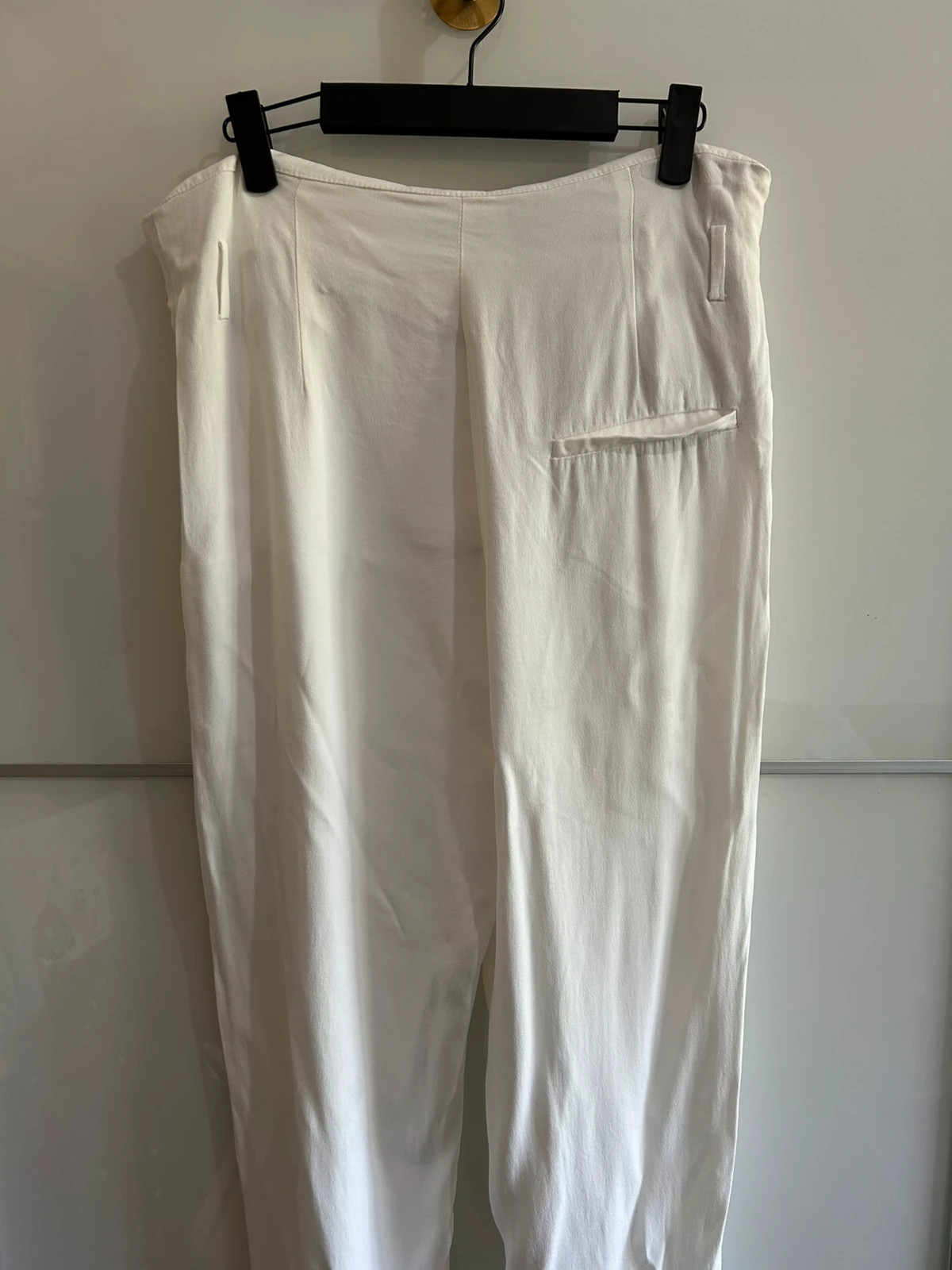 pantalon sarouel Mango 42 blanc fluide chic taille haute – MNG Suit – taille XL / 42 / 14 3