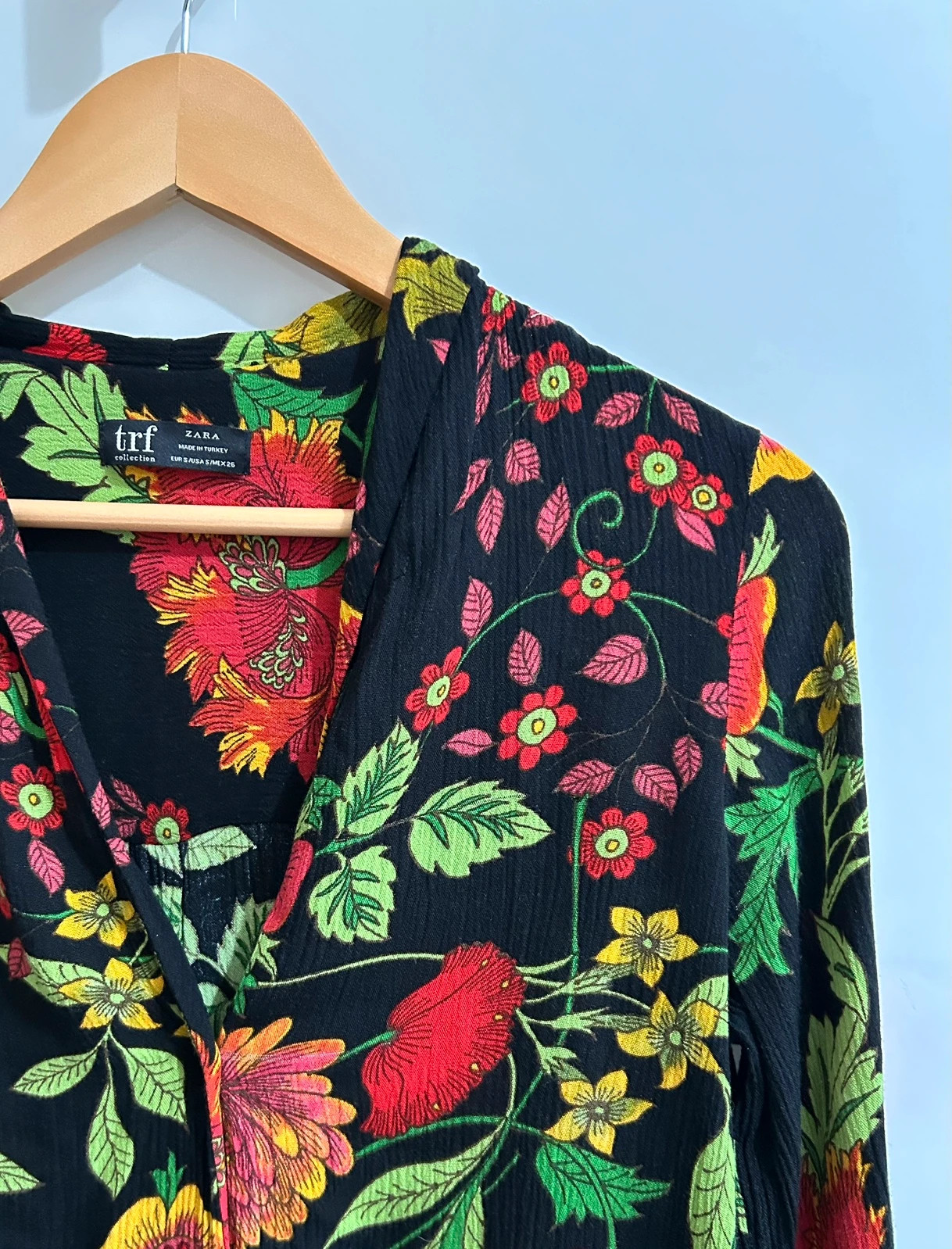 Blouse Zara TRF fleurie bohème multicolore T36 – Zara – taille S / 36 / 8 3