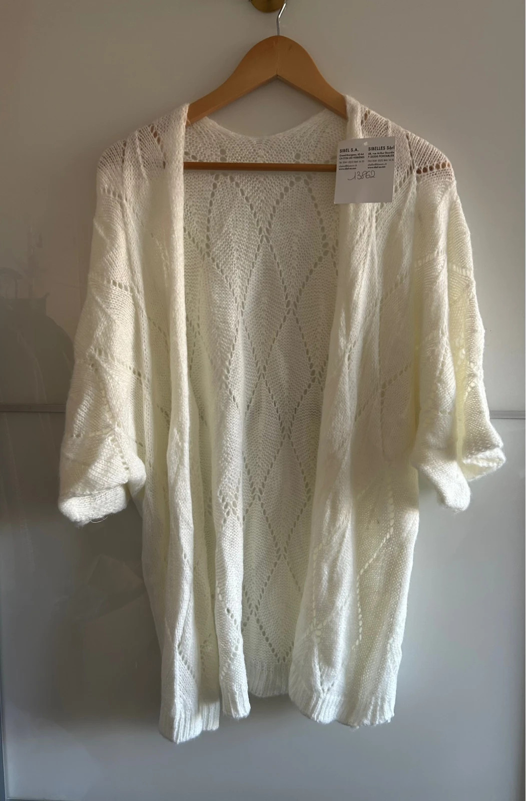 Cardigan blanc maille légère amples printemps Tunique (jusqu'à XL) neuf avec étiquette – taille Taille unique 2