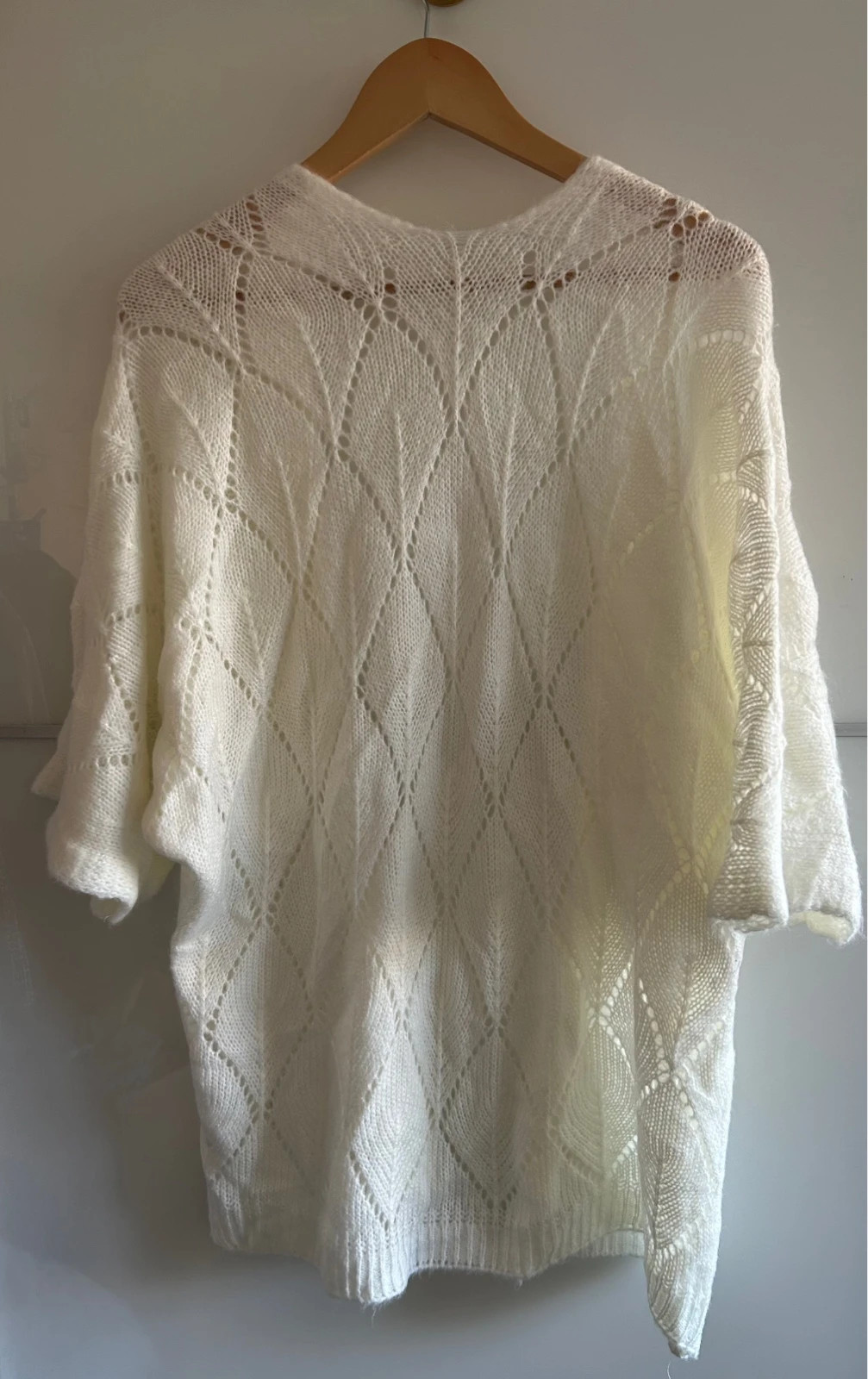 Cardigan blanc maille légère amples printemps Tunique (jusqu'à XL) neuf avec étiquette – taille Taille unique 4