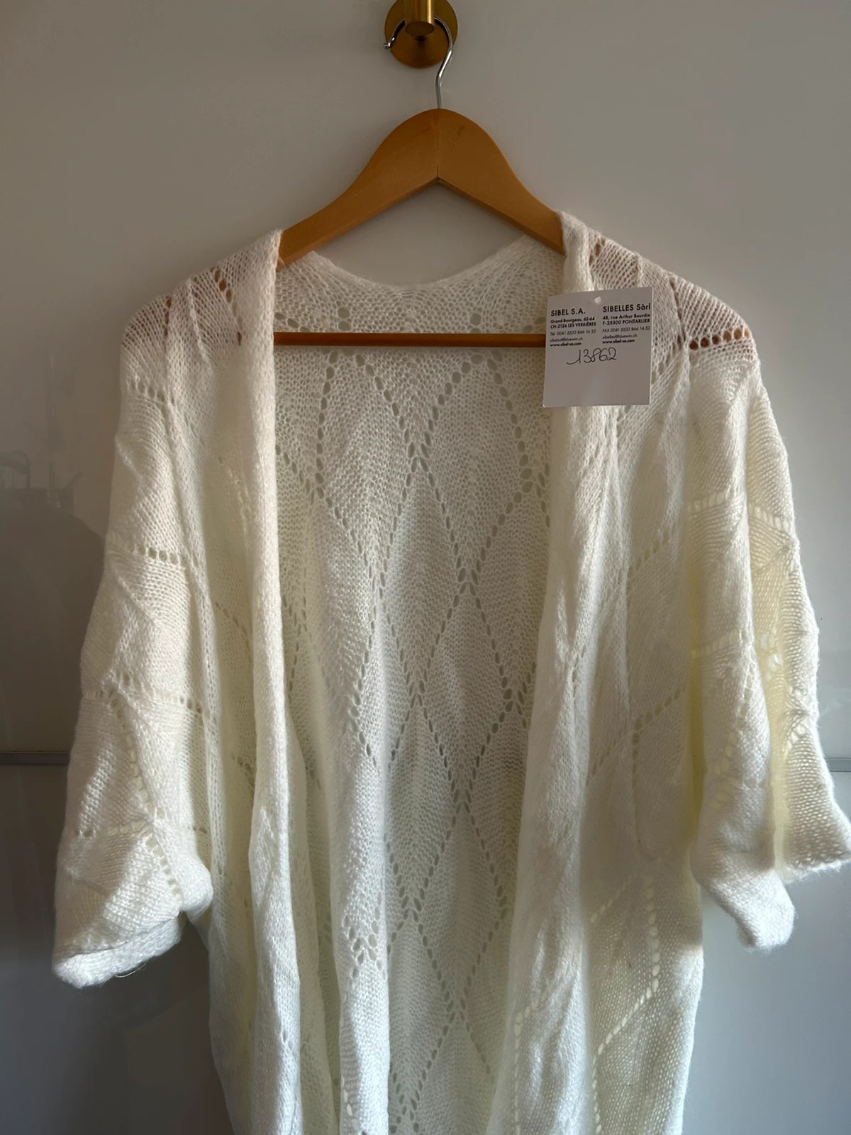Cardigan blanc maille légère amples printemps Tunique (jusqu'à XL) neuf avec étiquette – taille Taille unique 3