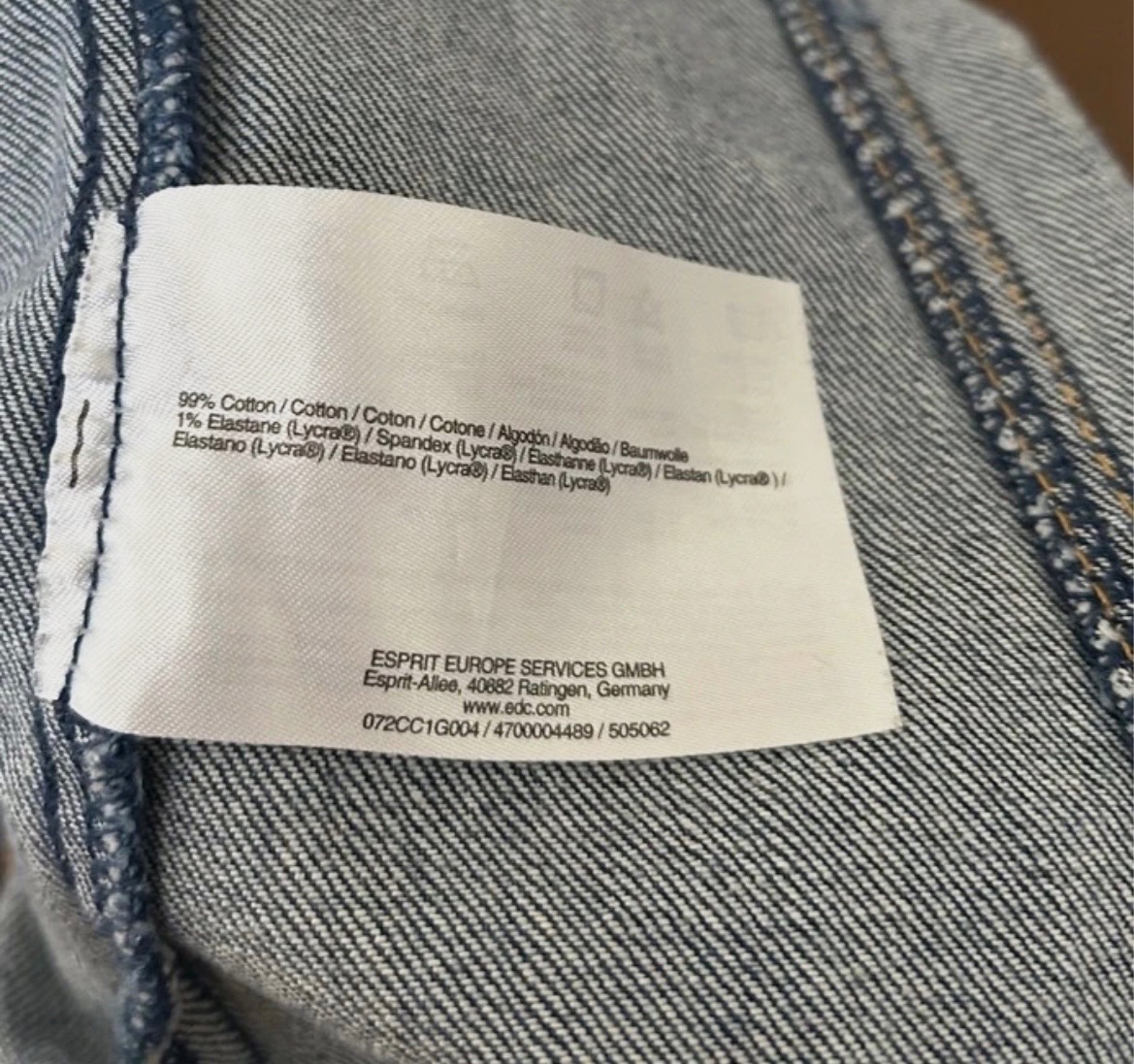 Veste en jean cintrée denim bleu EDC Esprit Taille M – Shein – taille M 8