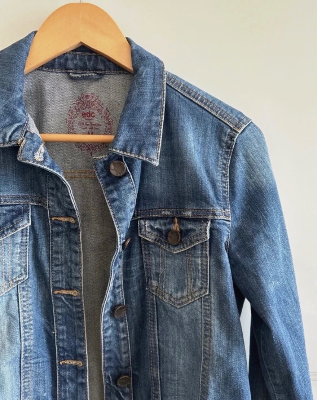 Veste en jean cintrée denim bleu EDC Esprit Taille M – Shein – taille M 2