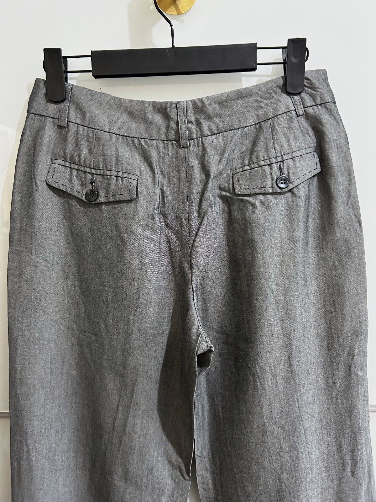Pantalon Caroll 7|8 fluide jambe large bambou gris T36 – Caroll – taille 36 6