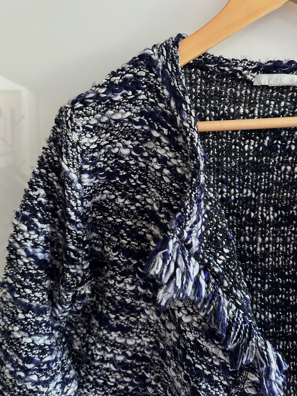 Gilet court en maille H&M à franges – H&M – taille M 4