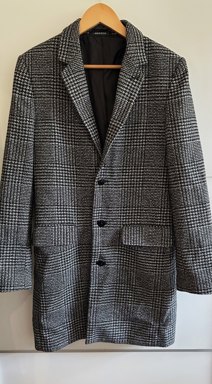 Manteau long à carreaux noir et blanc – Primark – taille XS 5