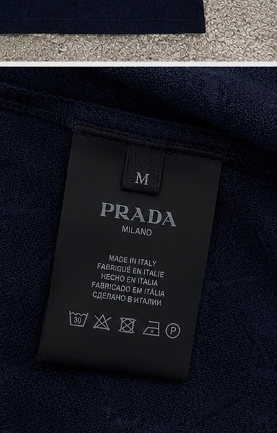 Prada Milano Navy Blue Half-Zip Polo Shirt – Size M – Prada – taille Taille unique 3