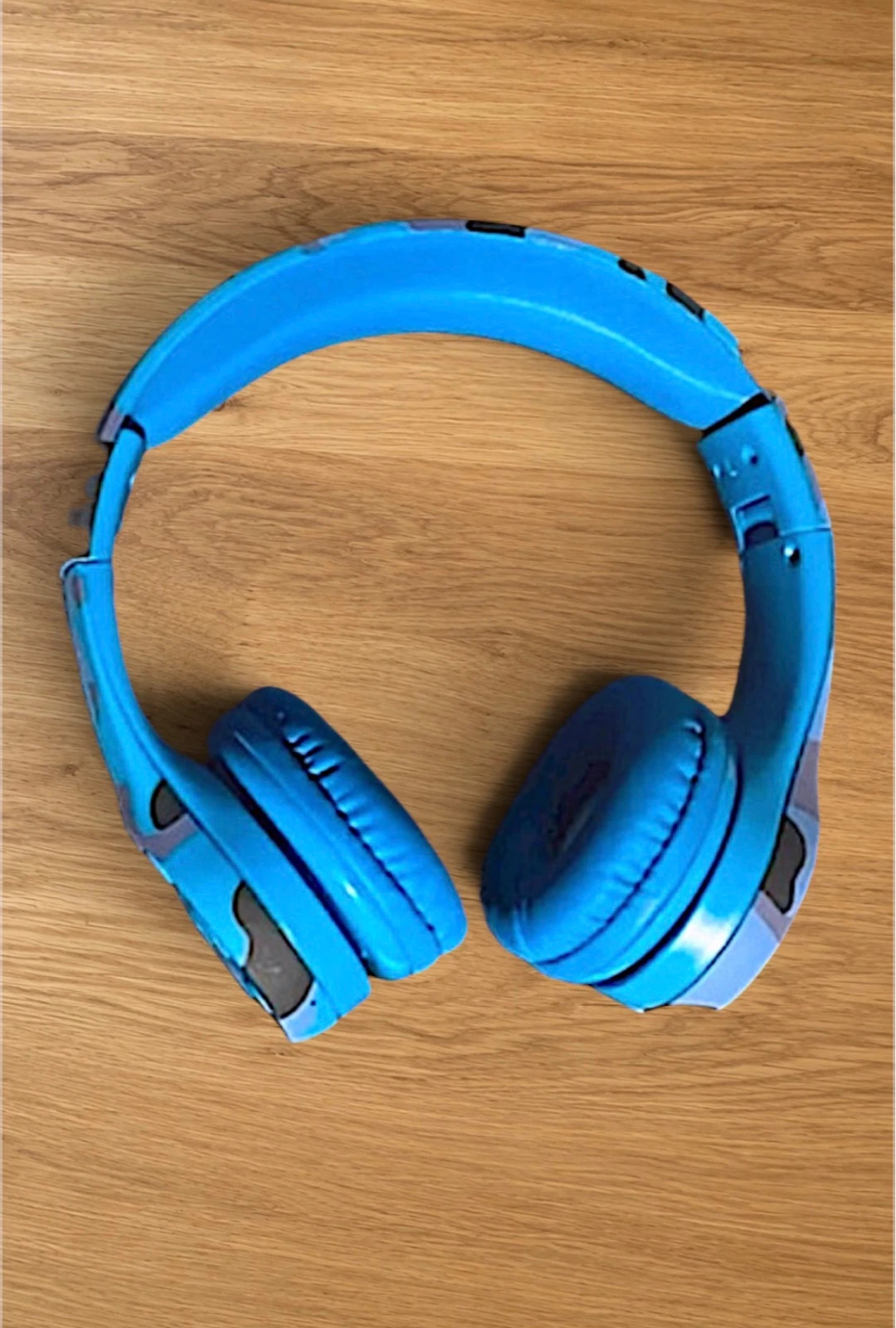 Auriculares Infantiles Plegables | Yusonic | Camuflaje Azul | Jack 3.5mm, USB y Bolsa – Yusonic