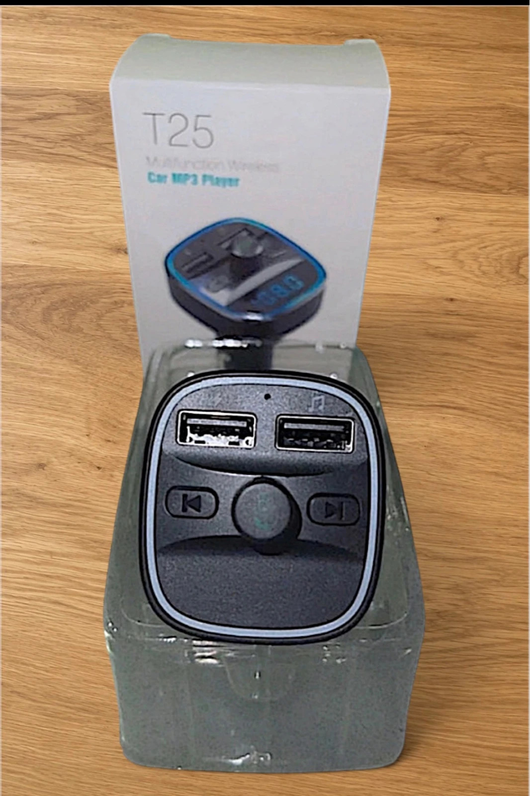 Transmisor FM Bluetooth T25 para Coche | Manos Libres y Doble USB MP3