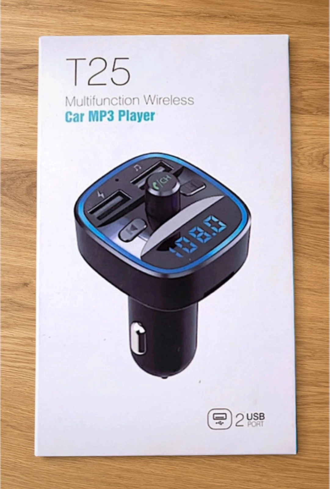 Transmisor FM Bluetooth T25 para Coche | Manos Libres y Doble USB MP3 – genérico 3