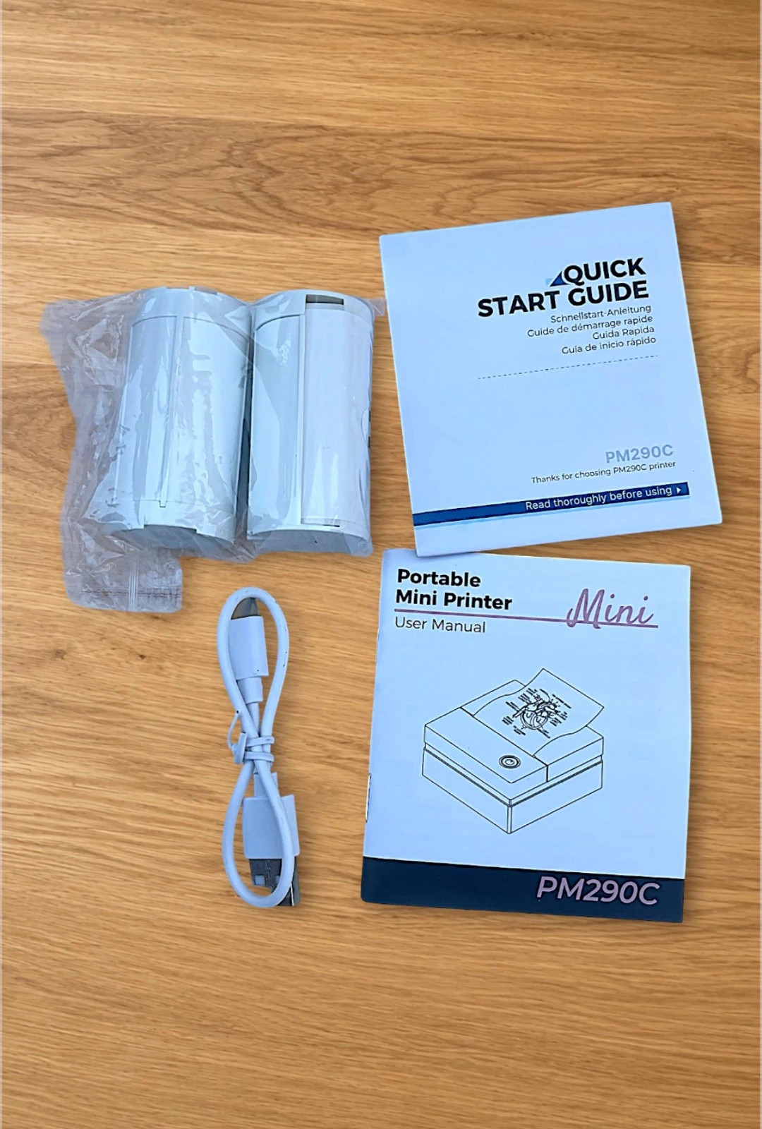 Mini impresora térmica portátil Polono rosa • Con 3 rollos adhesivos – Polono 2