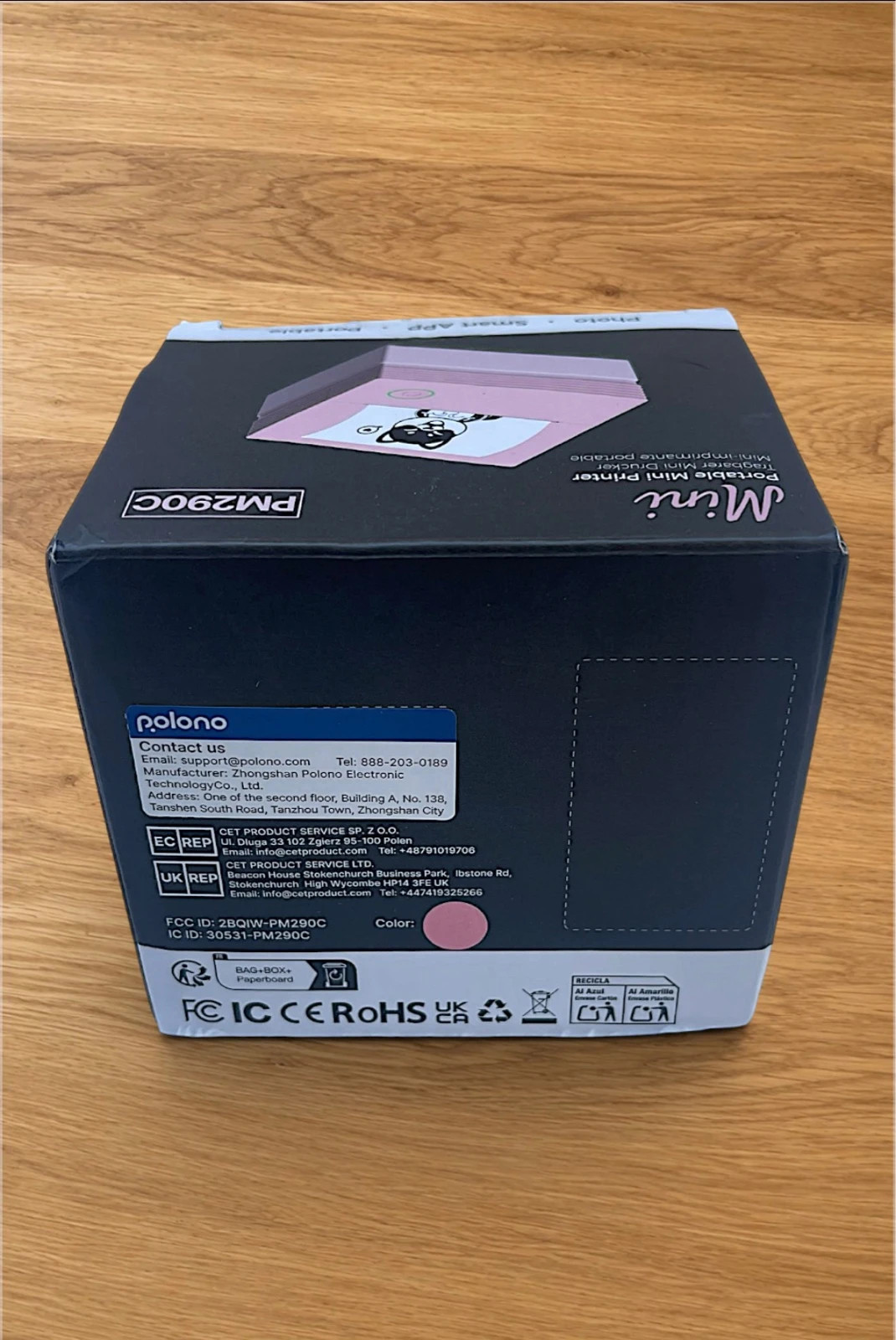 Mini impresora térmica portátil Polono rosa • Con 3 rollos adhesivos – Polono 3