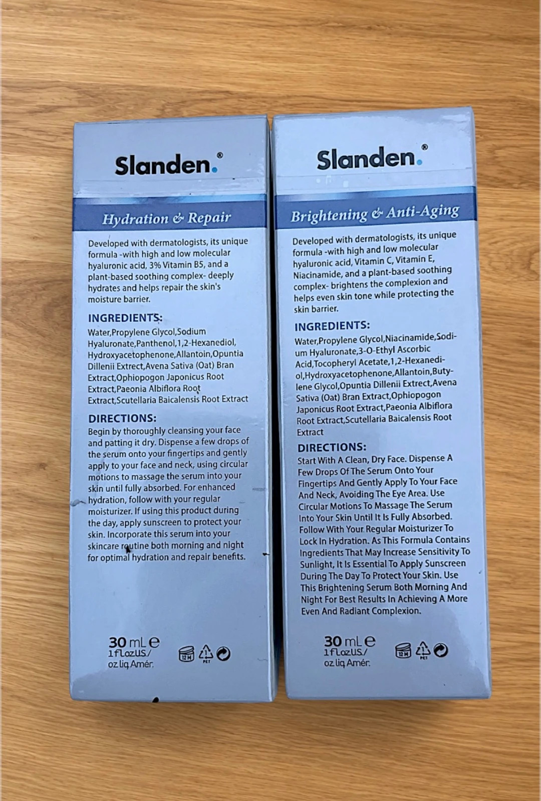 Set 2 Sérums Faciales Slanden 30ml | Ácido Hialurónico, Vitamina C, Niacinamida y B5 | Precintados – slanden 3