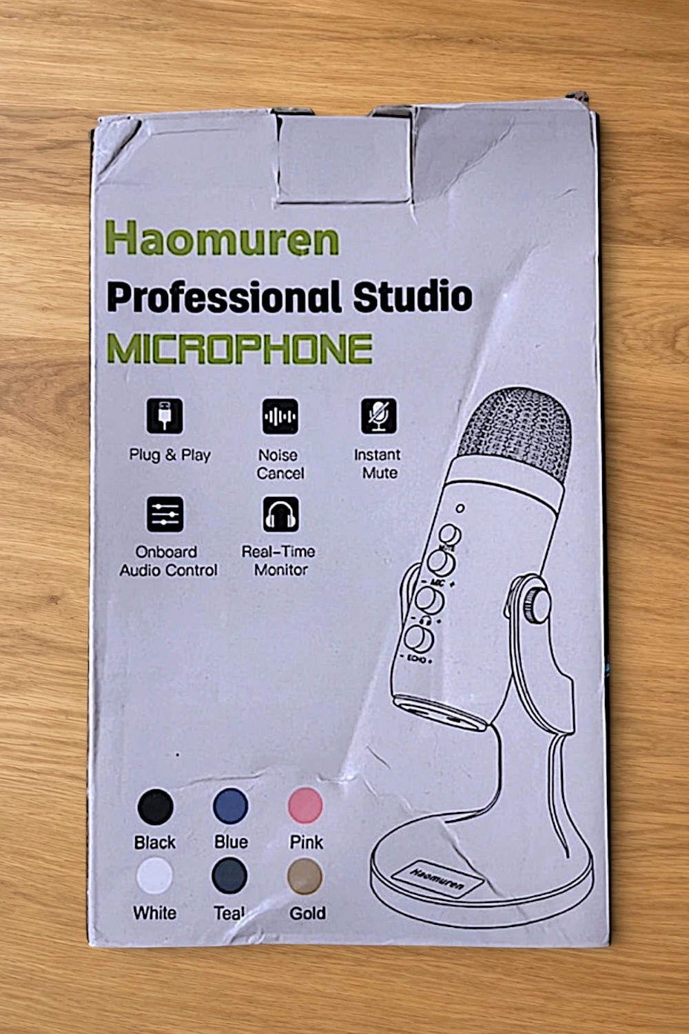 Haomuren Micrófono USB Studio - Beige/Oro (Streaming/Podcast) – Haomuren 4