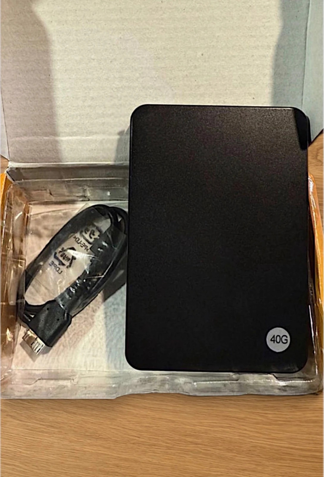 Disco Duro Externo 40GB 2.5" USB - Portátil y Negro