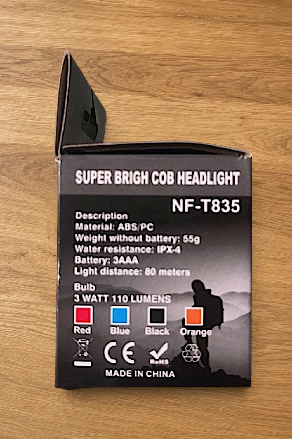 Linterna Frontal LED Cob 110 Lúmenes - Ligera IPX4 – desconocido 4