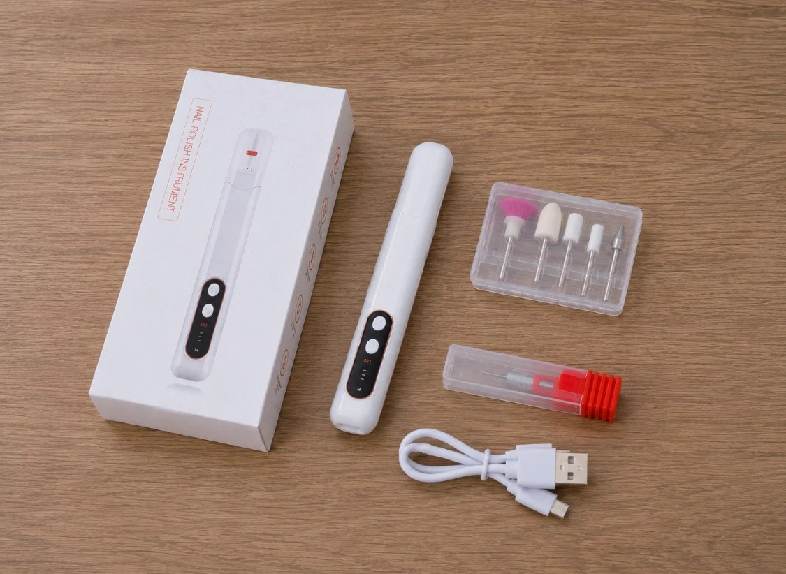Torno de Uñas Eléctrico Inalámbrico • Recargable USB • Set Manicura Pedicura