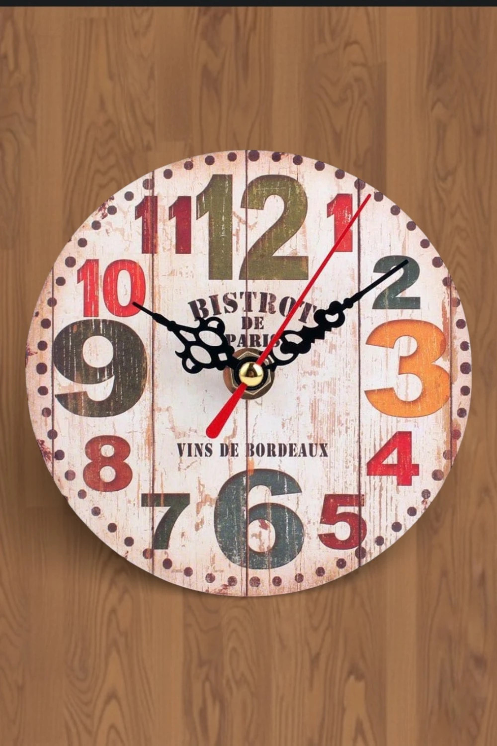 Reloj de Pared Vintage 12cm - Estilo Rústico Bistro Francés – Amazon 2