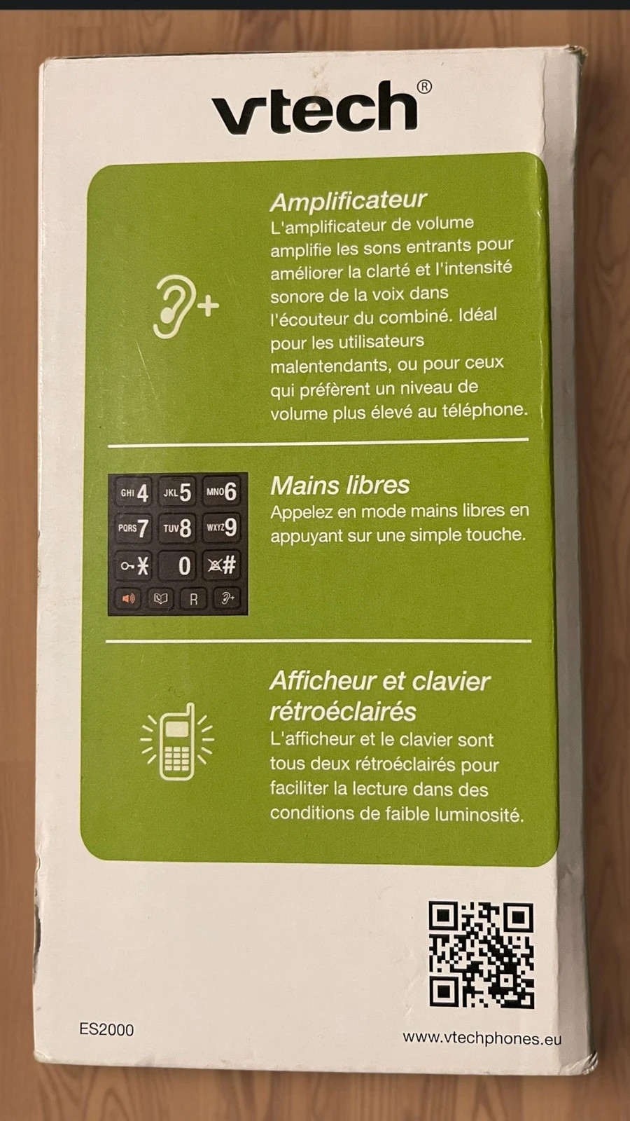 Teléfono Inalámbrico VTech ES2000 con Bloqueo de Llamadas y Amplificador – VTech 4
