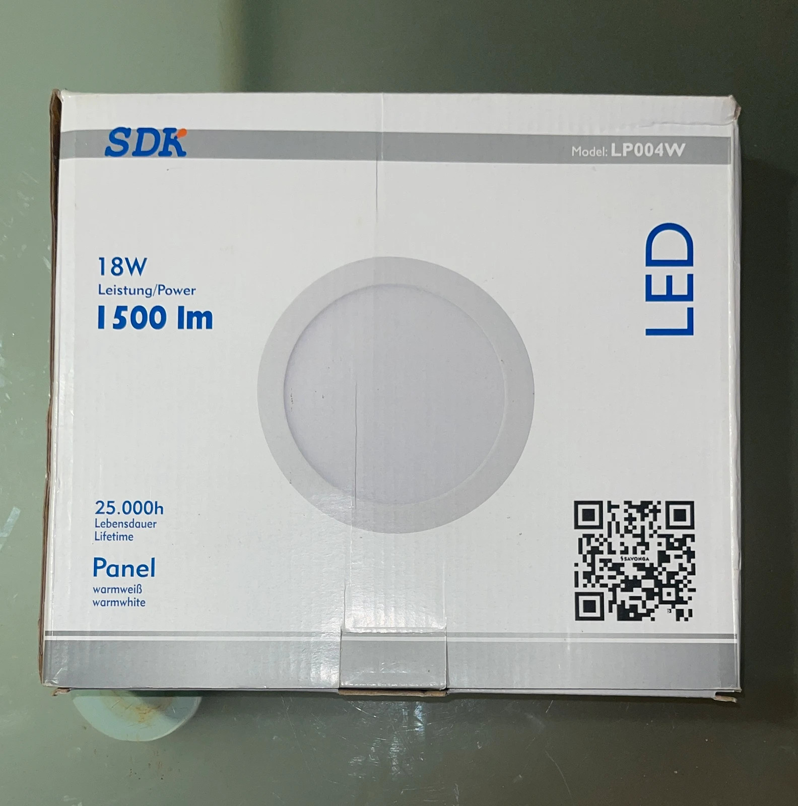Panel LED Redondo Empotrable SDK 18W - Blanco Cálido 3000K – SDK 3