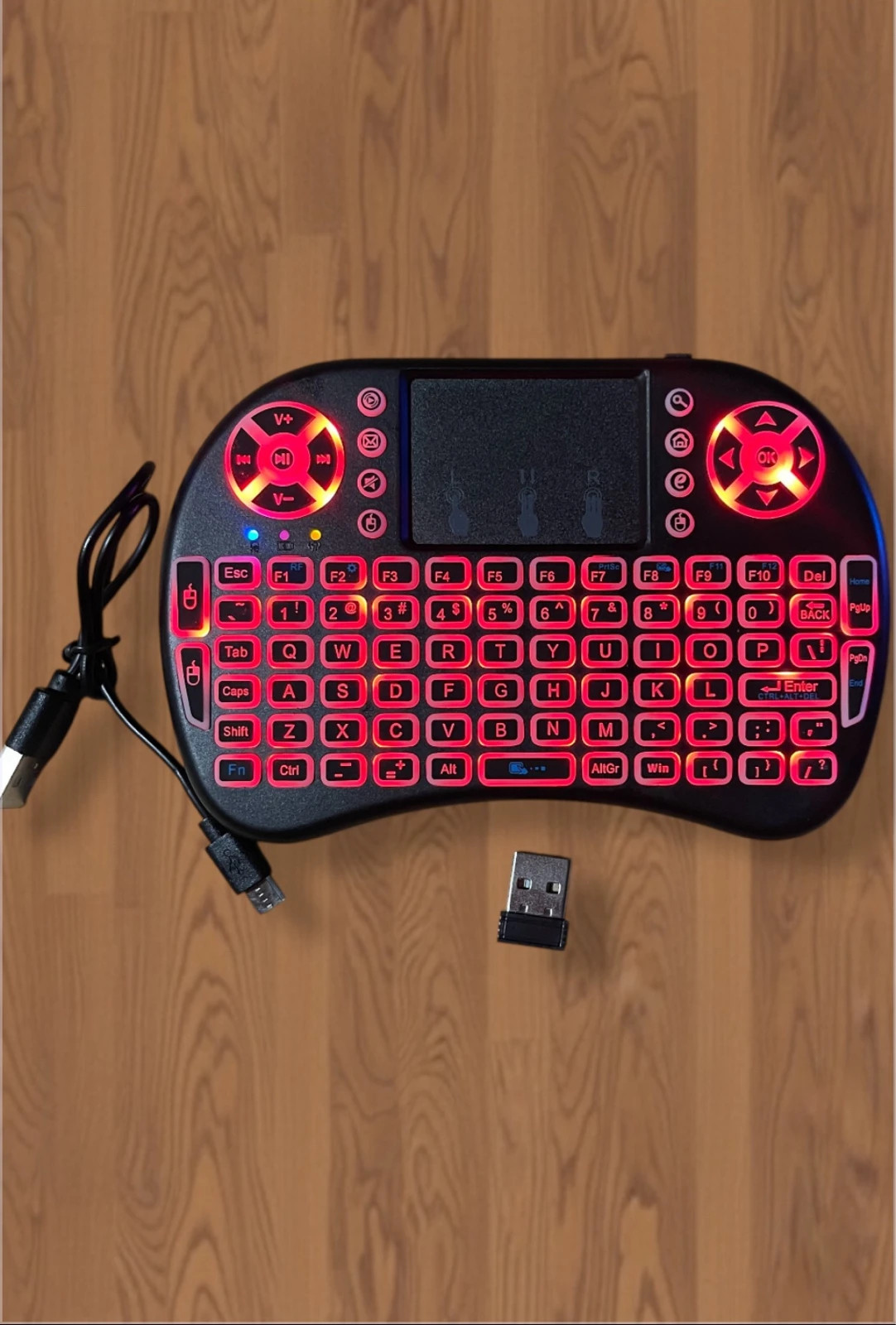Mini Teclado Inalámbrico i8 Retroiluminado RGB para Smart TV, PC y TV Box – blacklit 2